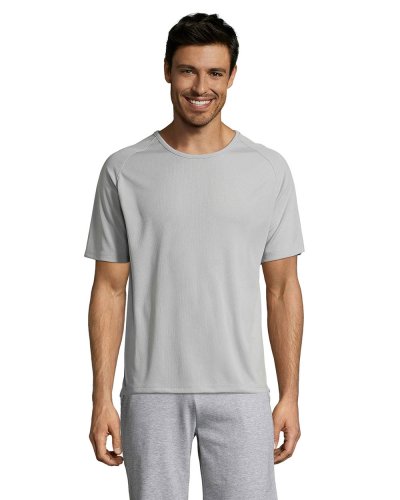 T-shirt uomo Sporty traspirante Grigio Puro