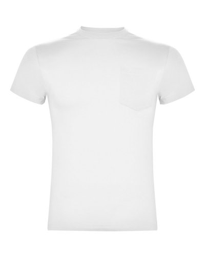T-shirt con taschino lato cuore Teckel Bianco