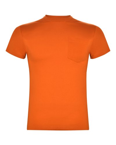 T-shirt con taschino lato cuore Teckel Arancione