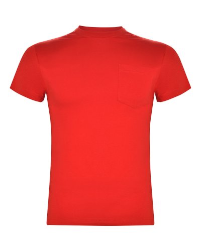T-shirt con taschino lato cuore Teckel Rosso