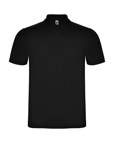 Polo manica corta 3 bottoni Austral Nero