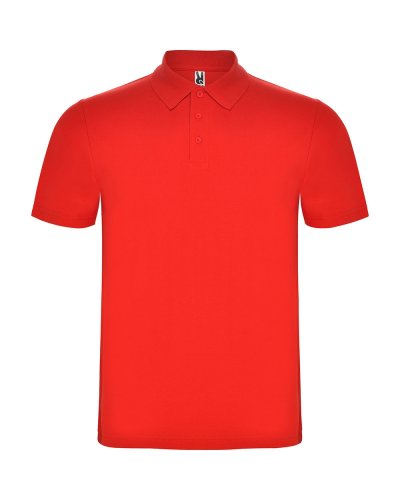 Polo manica corta 3 bottoni Austral Rosso