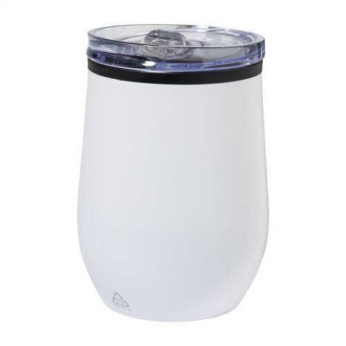 Bicchiere termico da viaggio in acciaio riciclato poppy