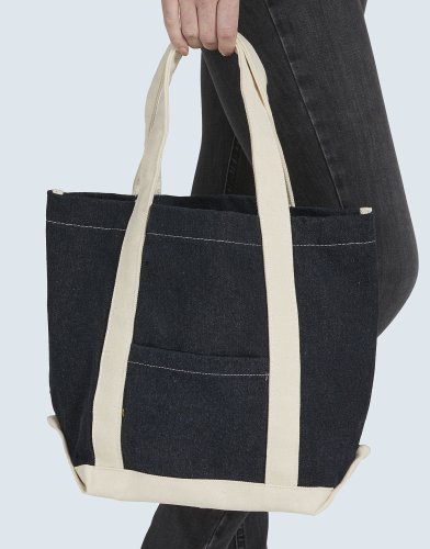 Canvas denim shopper