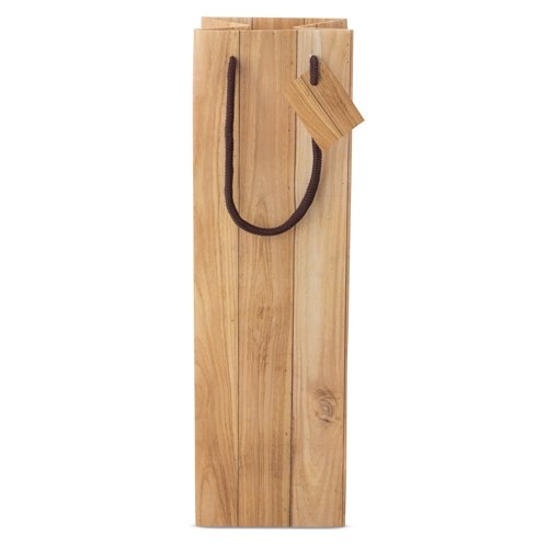 Busta in carta effetto legno 1 bottiglia abeto