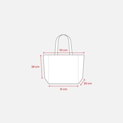 Borsa shopper trasparente in pp laminato 110 g/m2