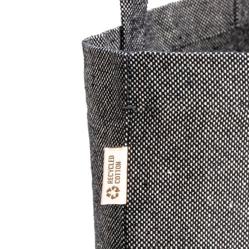 Borsa shopper in cotone riciclato 300 g/m2 con effetto melange