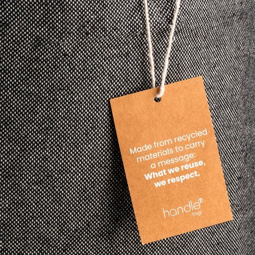 Borsa shopper in cotone riciclato 300 g/m2 con effetto melange