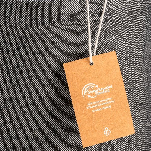 Borsa shopper in cotone riciclato 300 g/m2 con effetto melange