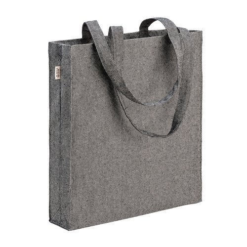 Borsa shopper in cotone riciclato 300 g/m2 con effetto mélange