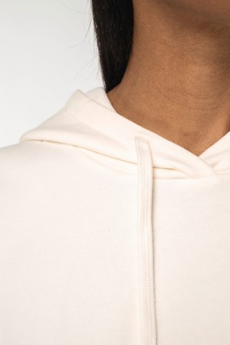 Felpa donna ecosostenibile oversize con cappuccio senza maniche french