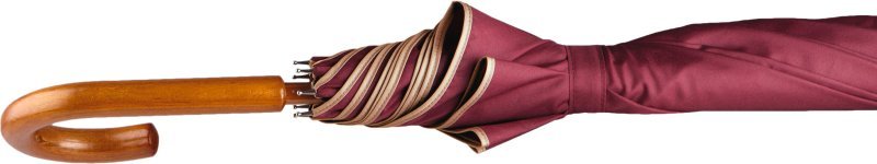 Ombrello con asta in legno