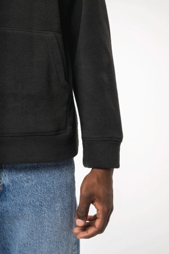 Felpa unisex con cappuccio oversize in pile riciclato