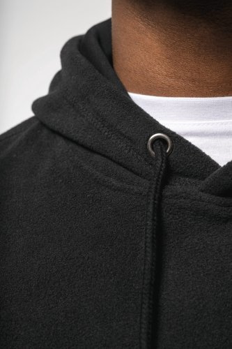 Felpa unisex con cappuccio oversize in pile riciclato