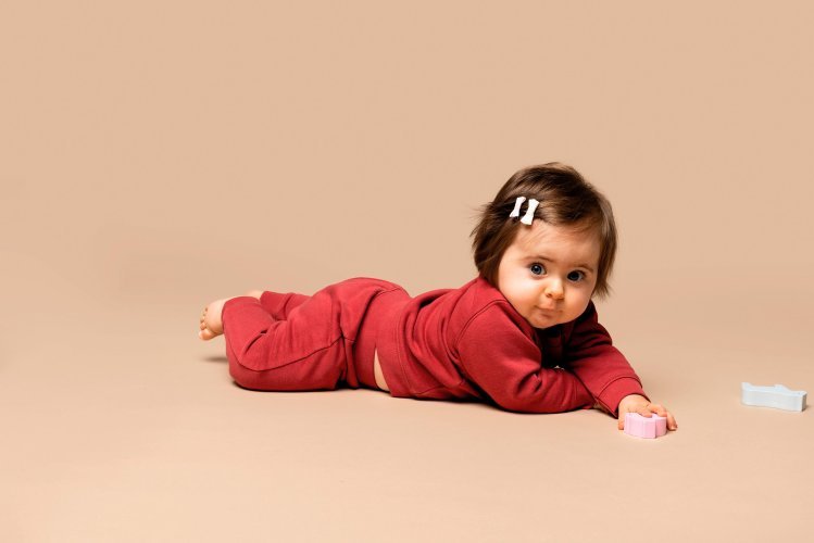 Pantaloni in felpa ecosostenibili bebè