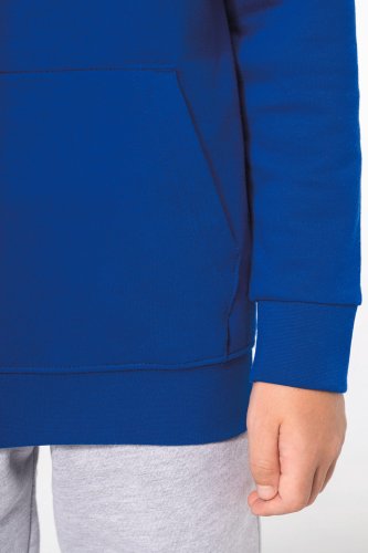 Felpa in materiale riciclato con cappuccio bambino