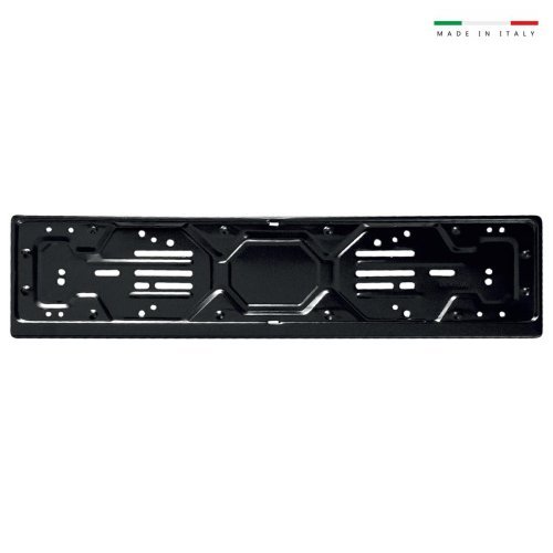 Portatarga posteriore in metallo nero made in italy
