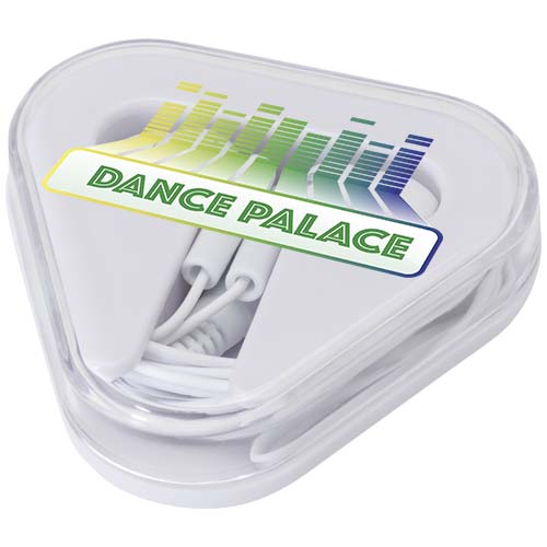 Auricolari con astuccio in plastica riciclata rebel