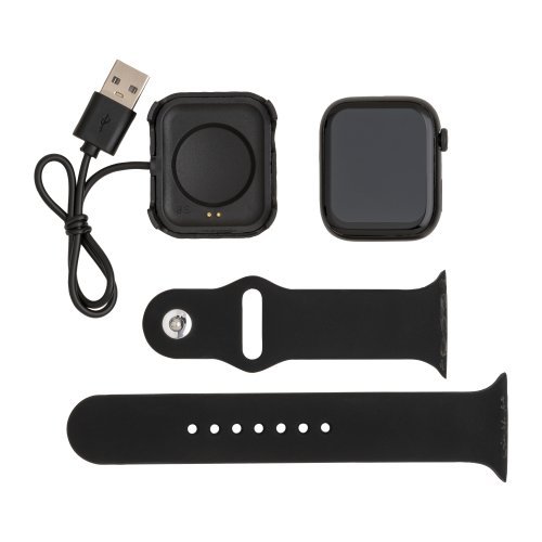 Fitness tracker con bracciale in termo pu riciclato e cassa in abs