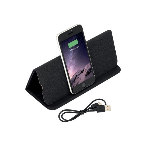 Mousepad e supporto per cellulare in r-pet, con caricabatterie wireles