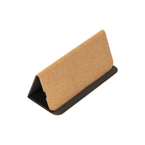 Mousepad e supporto per cellulare in sughero, con caricabatterie