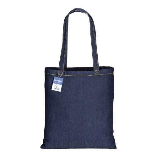Shopper in cotone denim riciclato