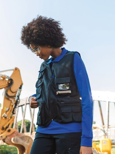 Gilet multitasche unisex collo a V