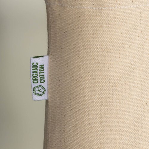 Shopper in cotone biologico 220 g/m2, con manici lunghi e soffietto al