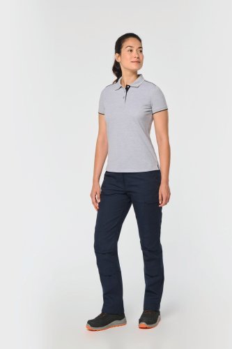 Polo donna day to day a contrasto maniche corte