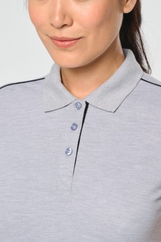 Polo donna day to day a contrasto maniche corte
