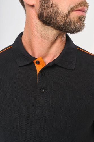 Polo day to day a contrasto maniche corte