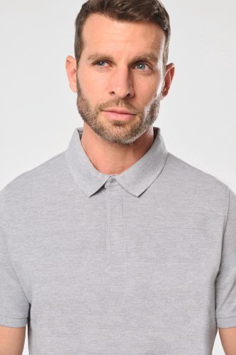 Polo uomo manica corta con colletto con automatici