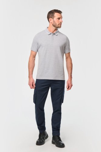 Polo uomo manica corta con colletto con automatici