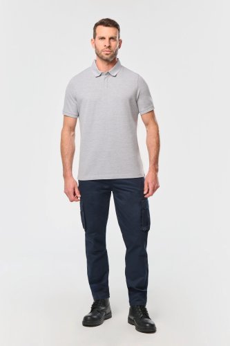 Polo uomo manica corta con colletto con automatici