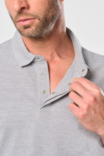 Polo uomo manica corta con colletto con automatici