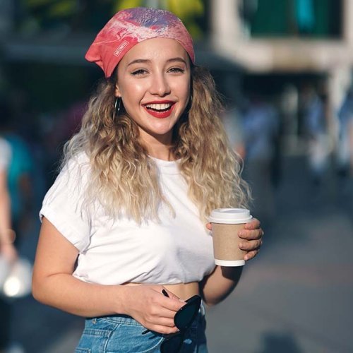 Bandana in policotone a colori. 52x52 cm