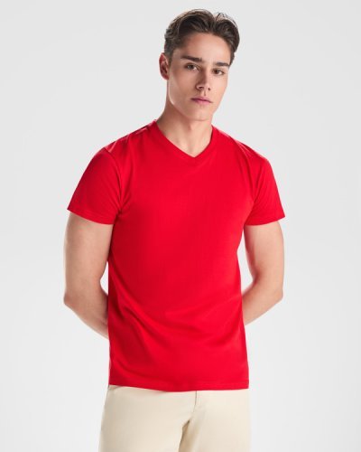T-shirt Samoyedo Uomo Cotone 100% Scollo V Regular 155g