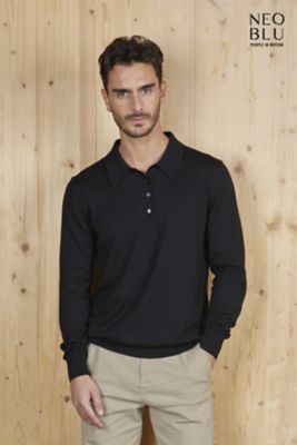 Suéter de hombre con cuello tipo polo Stefan