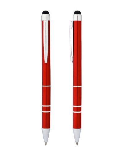 Penna a sfera e pennino Charleston Rosso