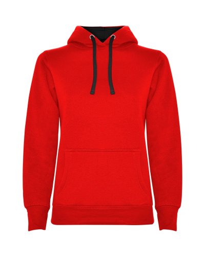 Felpa Urban Donna Rosso/Nero