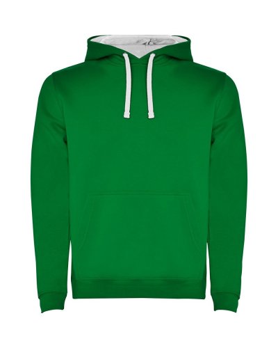 Felpa Urban Uomo Verde Kelly/Bianco