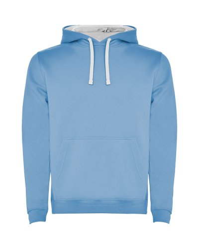 Felpa Urban Uomo Celeste/Bianco