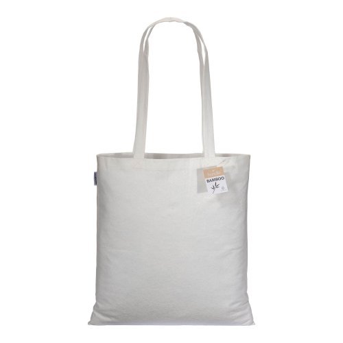 Shopper in fibra di bambù 135 g/m2, manici lunghi