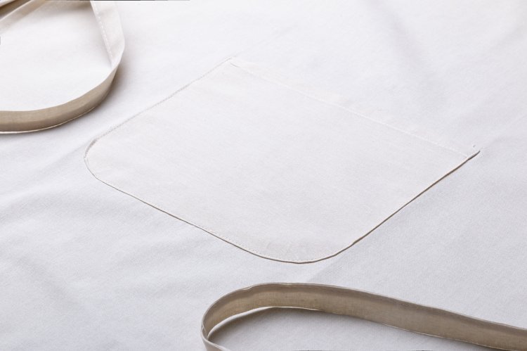 Grembiule in cotone crudo