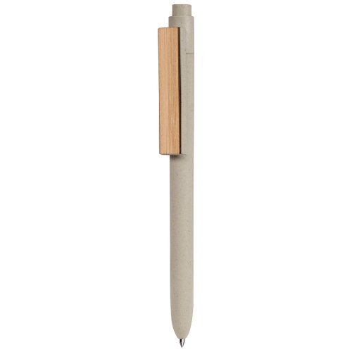 Penna a sfera con tag nfc (144 bytes) in fibra di bambù+abs e bambù
