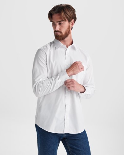 Camisa Aifos de manga larga, ajuste casual