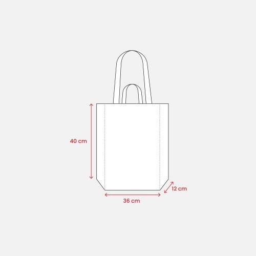Tote bag avec soufflet en coton 220 g/m2, avec double anse