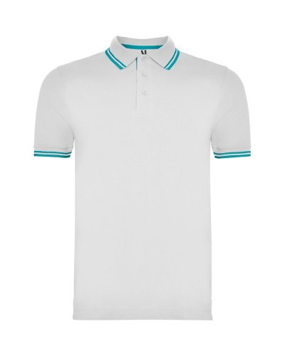 Polo Montreal Bianco/Turchese