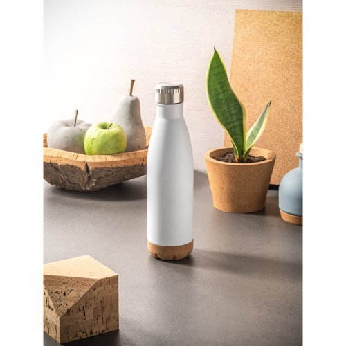 Solberg. thermosflasche aus edelstahl und korkboden, 560 ml