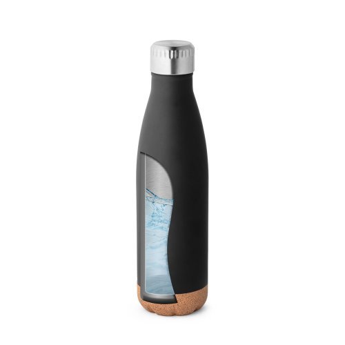 Solberg. thermosflasche aus edelstahl und korkboden, 560 ml